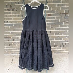 Anthropologie High-Waisted Black Midi-Dress